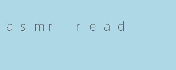 asmr read